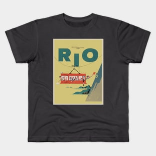 Rio Vintage Retro Poster art Kids T-Shirt